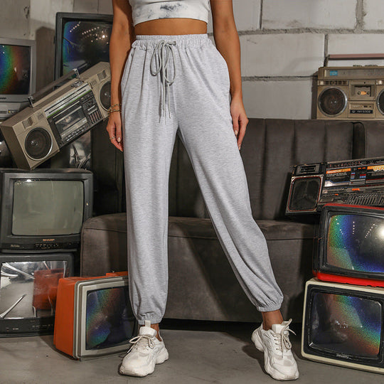 Damen lässige Sweatpants mit elastischem Bund und praktischen Taschen