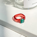 Damenring mit auffälligem Edelstein und modernem Design Shop Nory