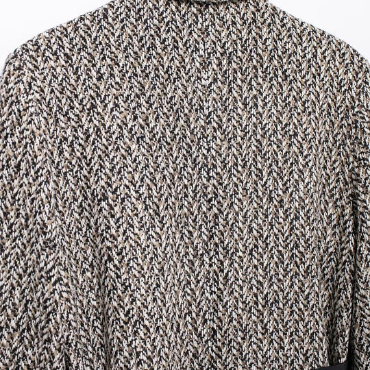Damen Midilanger Bouclé-Tweed-Blazerjacke mit Lederimitat‑Gürtel Shop Nory