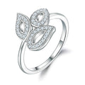 Damen Ring mit funkelndem Blattdesign und exquisite Zirkonia-Besatz Shop Nory
