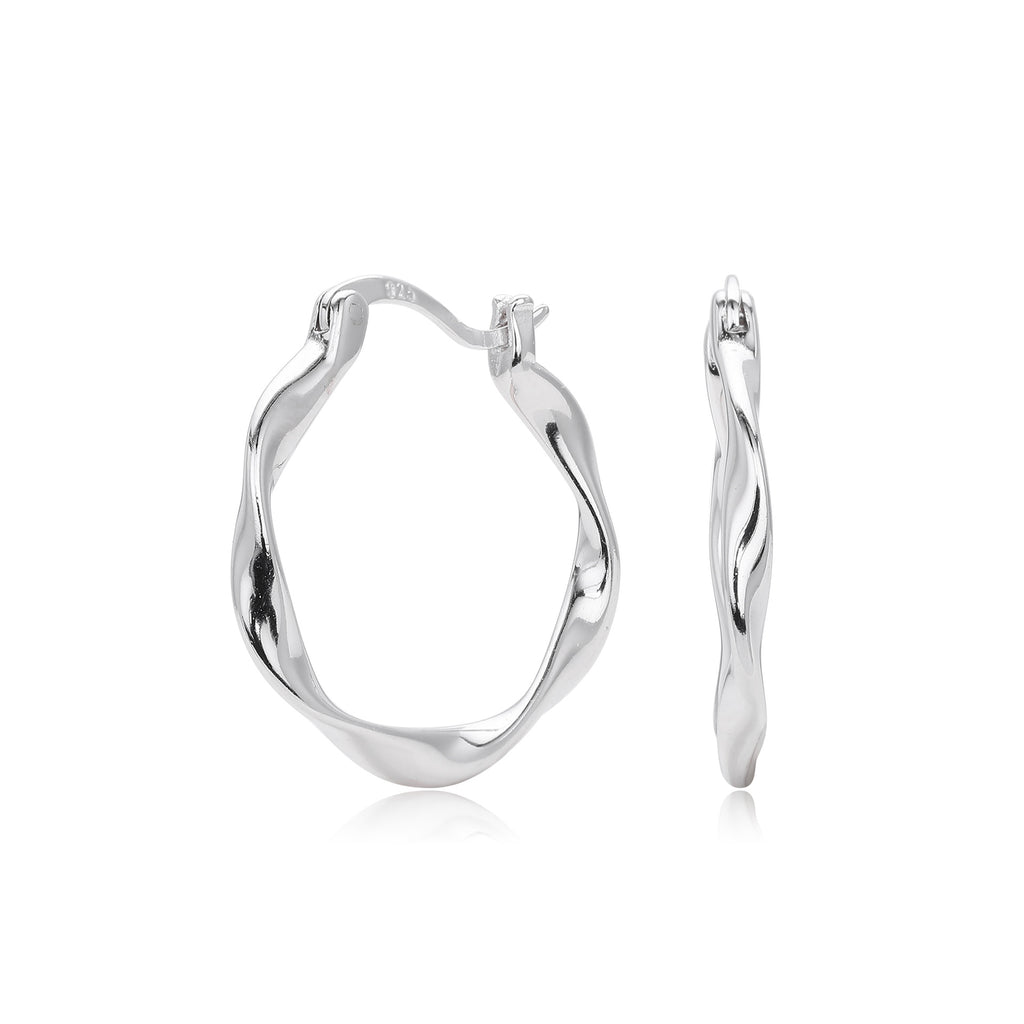 Damen Ohrhänger mit stilvollem, geschwungenem Design aus hochwertigem 925 Sterling Silber Shop Nory