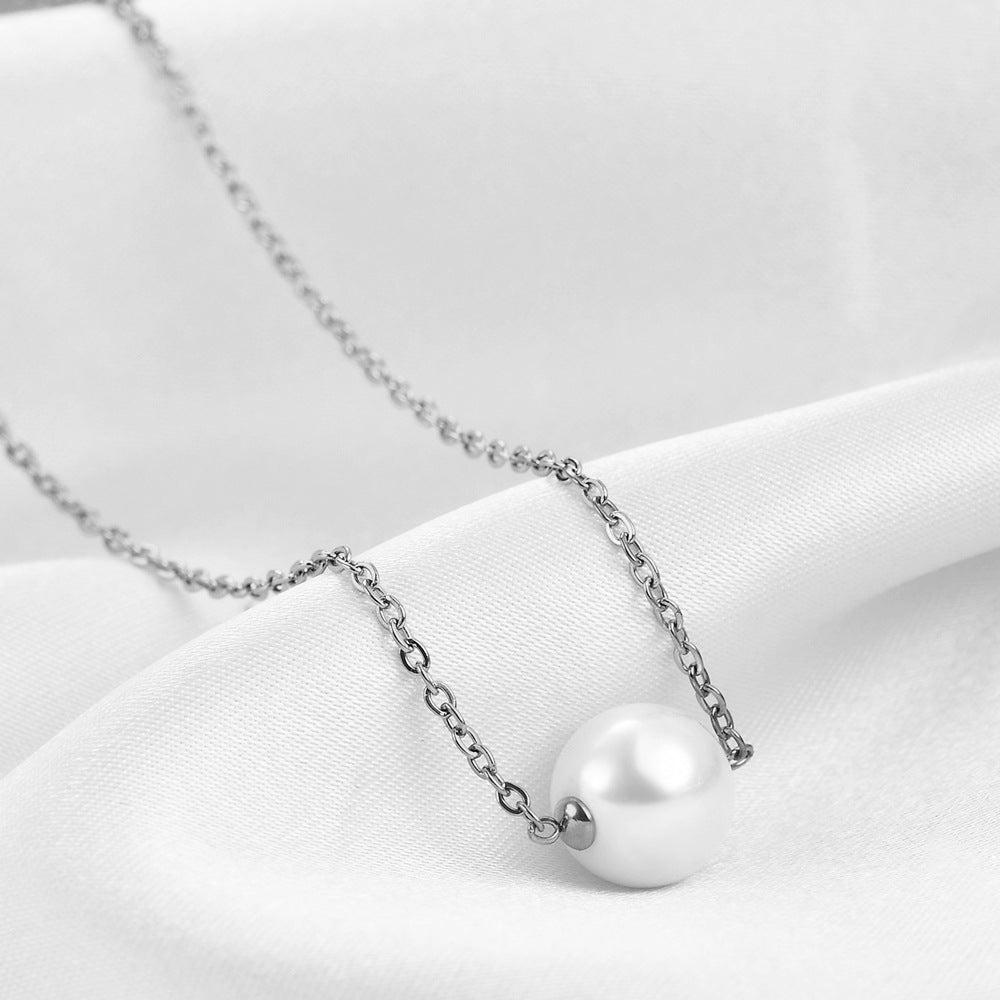 Damen Halskette mit elegantem Perlen-Anhänger Shop Nory
