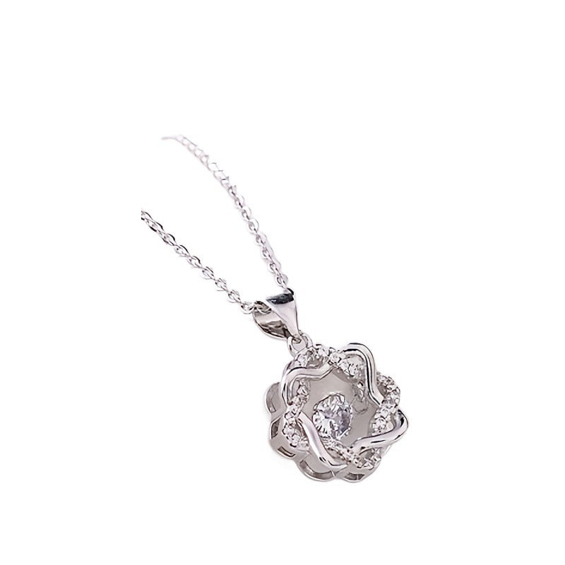Damen Halskette mit kunstvollem Anhänger aus hochwertigem Edelstahl und funkelnden Zirkonia Shop Nory