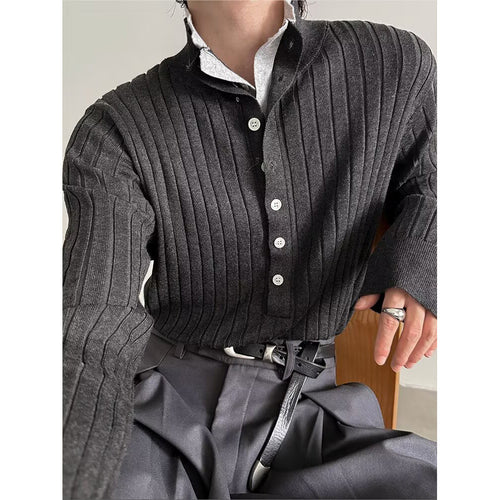 Herren Elegantes Strickoberteil mit verdeckter Knopfleiste Shop Nory