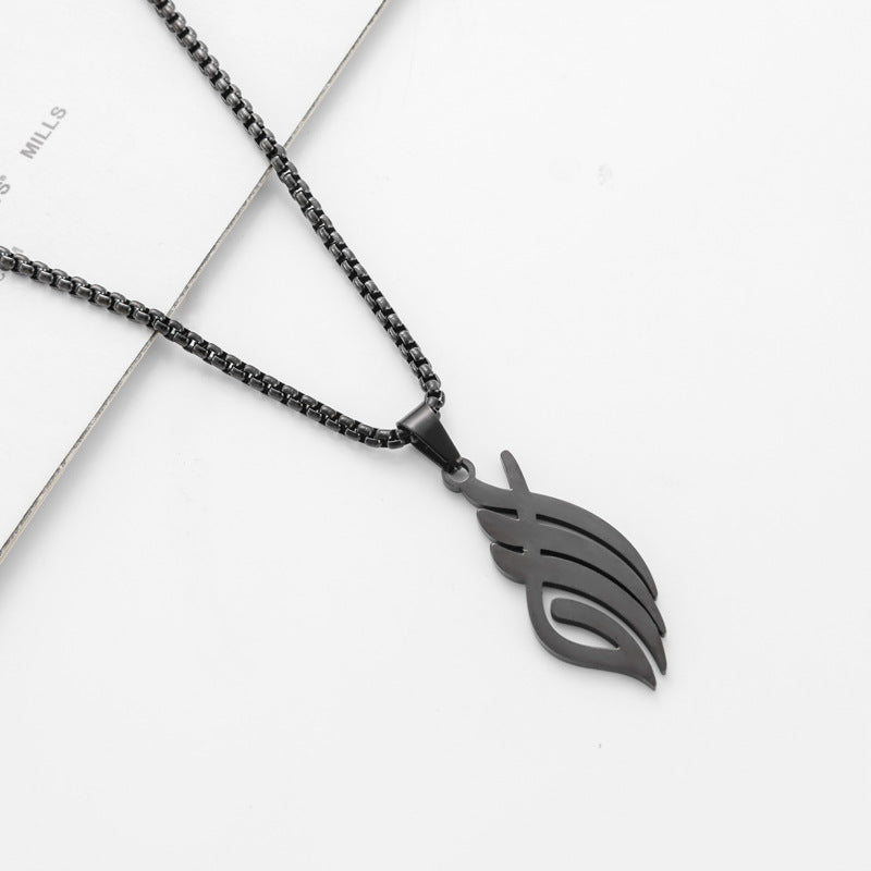 Damen elegant gestaltete Halskette mit Blattanhänger Shop Nory