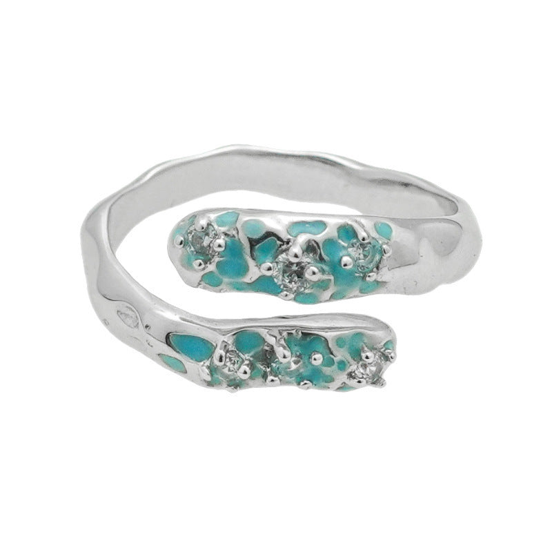 Damen Offener Ring mit kunstvollem Strukturdesign und funkelnden Details Shop Nory