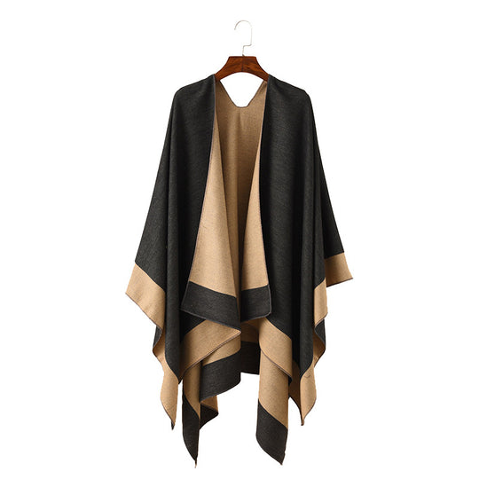 Damen Wendeponcho aus feiner Kaschmir-Mischung Shop Nory