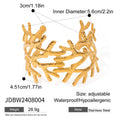 Damen Offenes Armband im modernen Korallendesign aus hypoallergenem Edelstahl Shop Nory