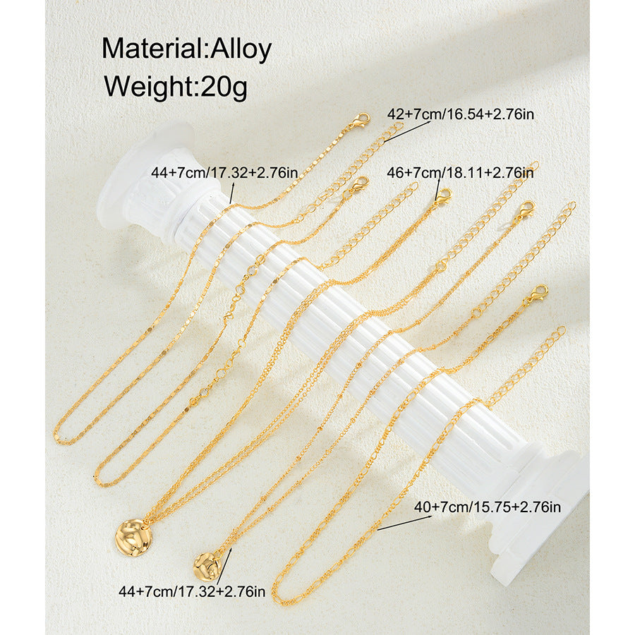 Damen mehrlagige Halskette mit filigranen Designs und eleganten Anhängern Shop Nory
