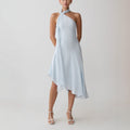 Damen asymmetrisches Schlussteil Kleid mit schmalem Träger Shopnory