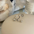 Damen Offener Ring mit einzigartigem geschwungenem Design und funkelnden Akzenten Shop Nory
