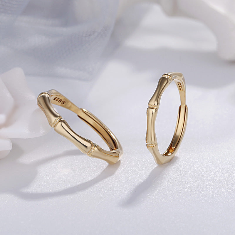 Damen eleganter Bandring mit einzigartigem Bambusdesign Shop Nory
