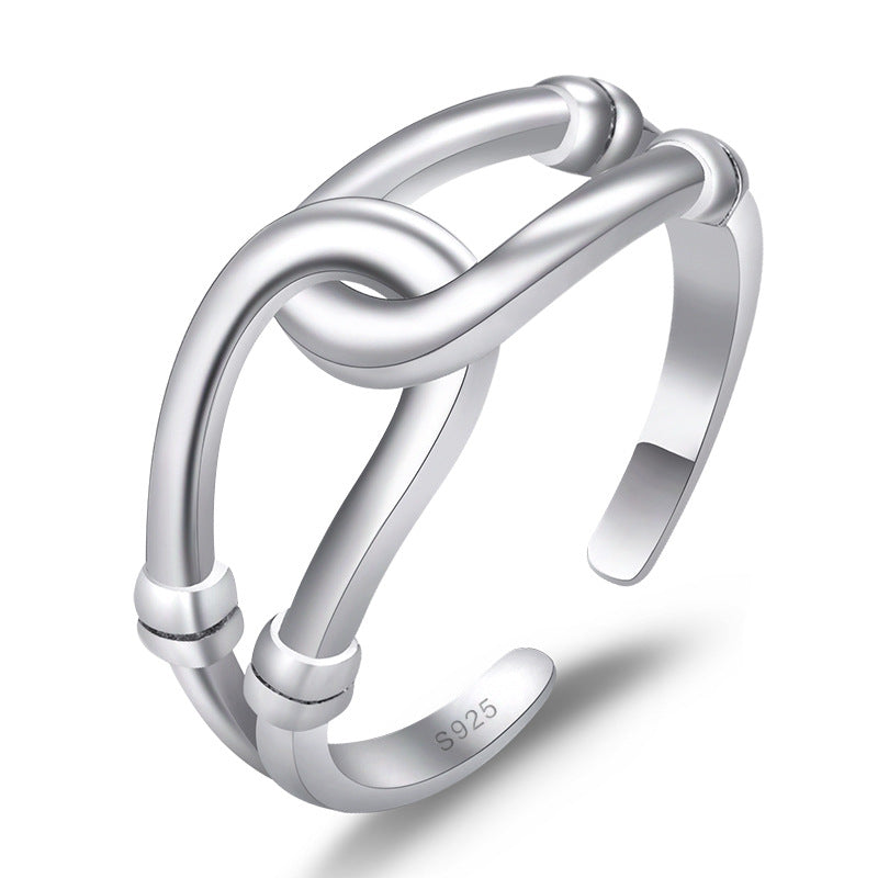 Damen Offener Armreif mit kunstvollem Knoten-Design Shop Nory