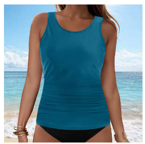 Damen Tankini-Oberteil mit Raffung