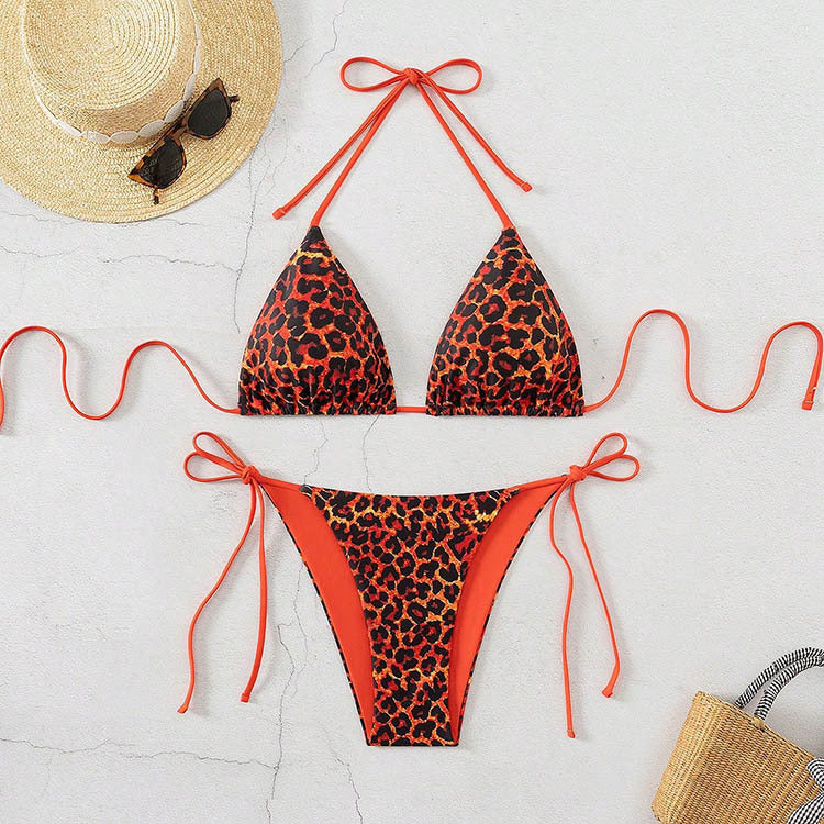 Damen Triangel-Bikini mit aufregendem Animal-Print