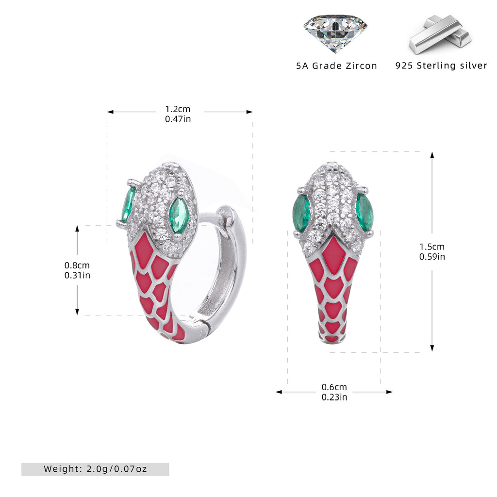Damen Ohrhänger im stilvollen Schlangen-Design aus 925 Sterling Silber Shop Nory