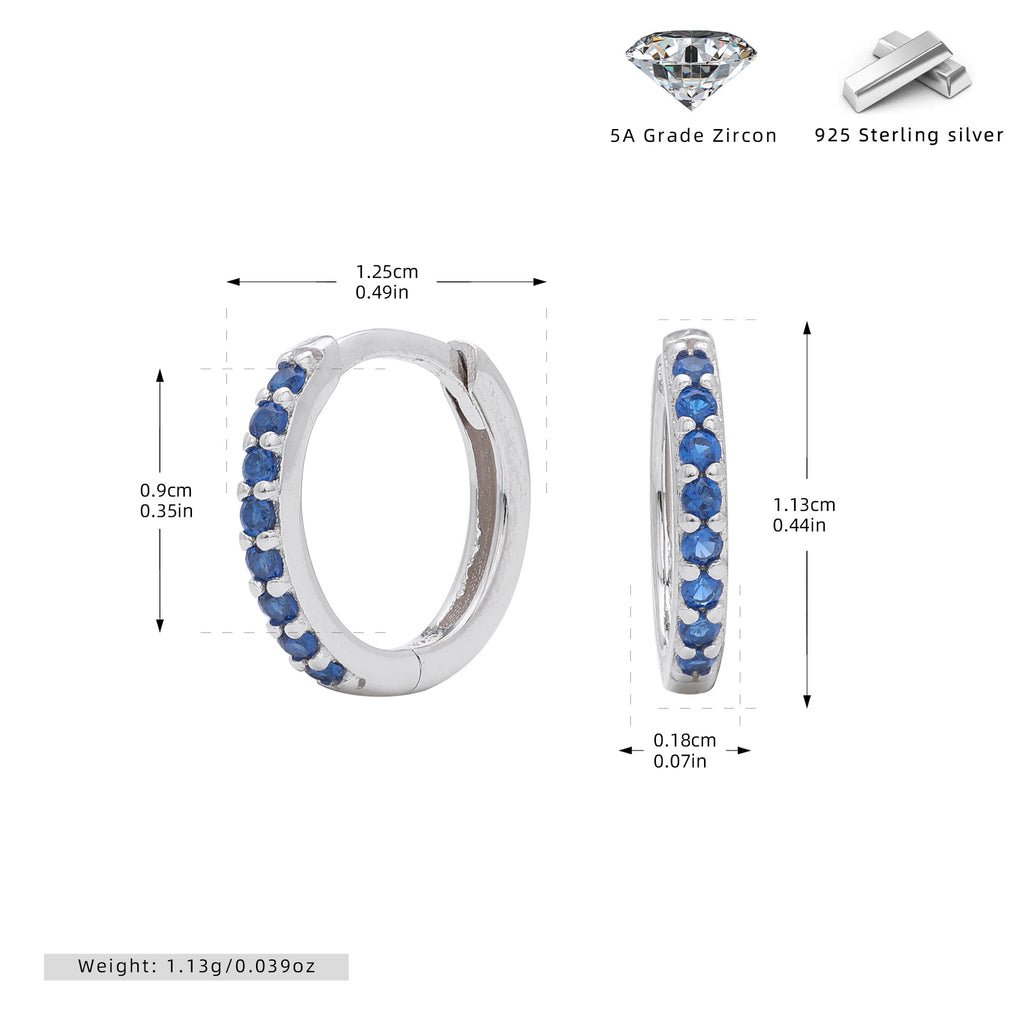 Damen Ohrstecker mit funkelnden Zirkonsteinen aus hochwertigem 925 Sterling Silber Shop Nory