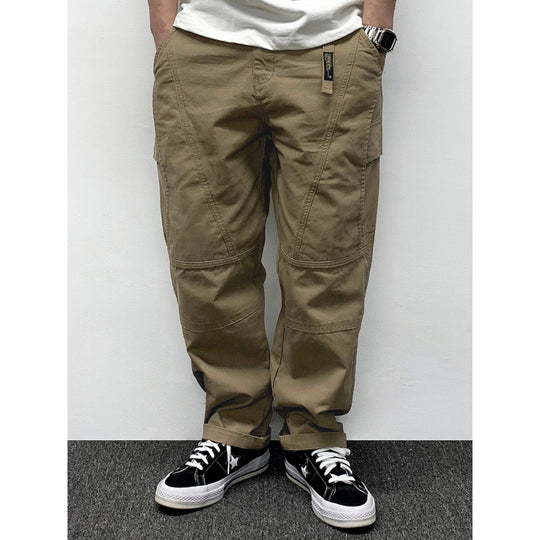 Herren Lässige Baggy-Cargo-Hose mit Knieabnähern, Multitaschen und Workwear-Details Shop Nory