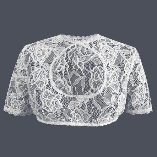 Damen nan Spitzenbolero mit hohem Kragen und kurzen Ärmeln Shop Nory