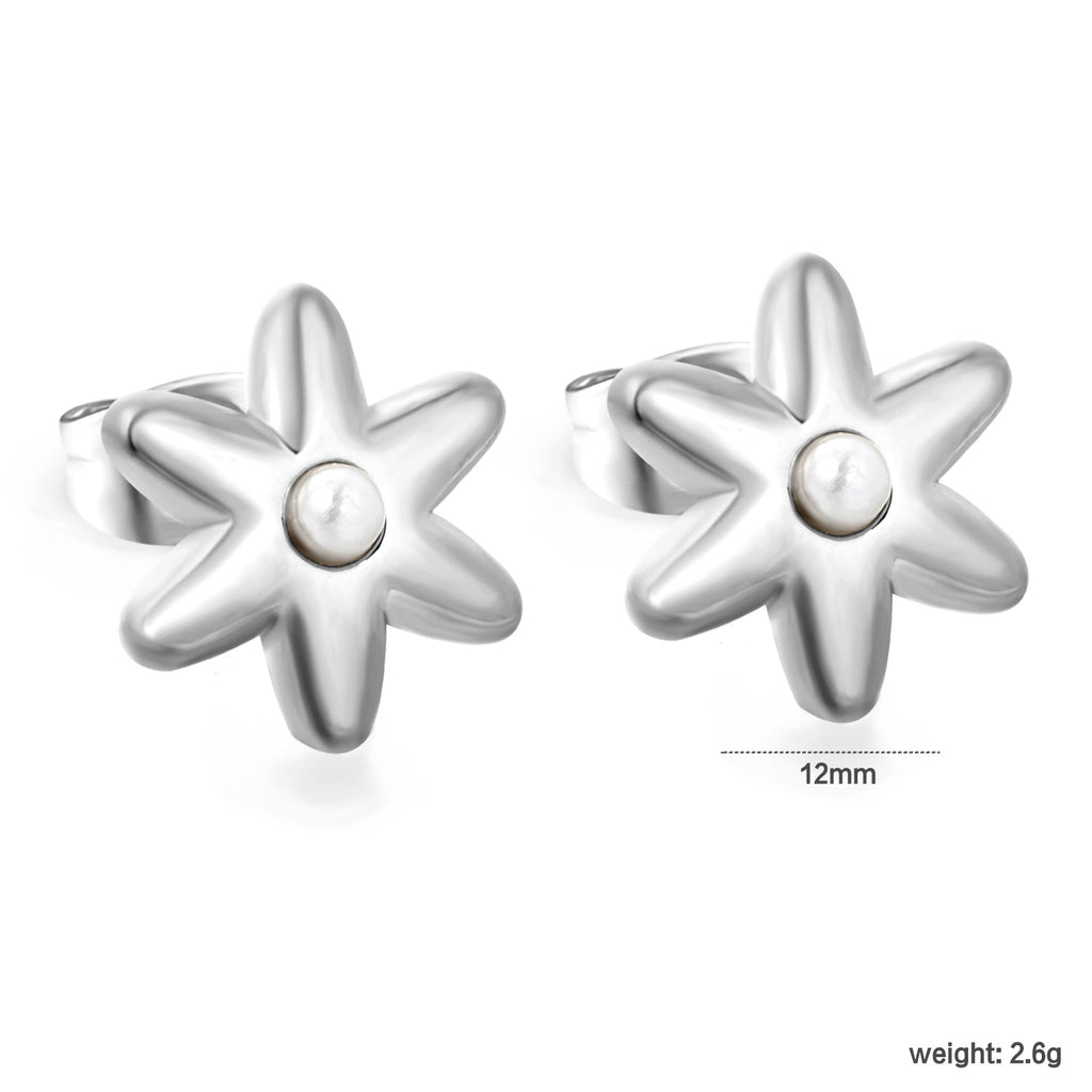 Damen Ohrstecker im herzförmigen Design mit funkelnden Akzenten Shop Nory