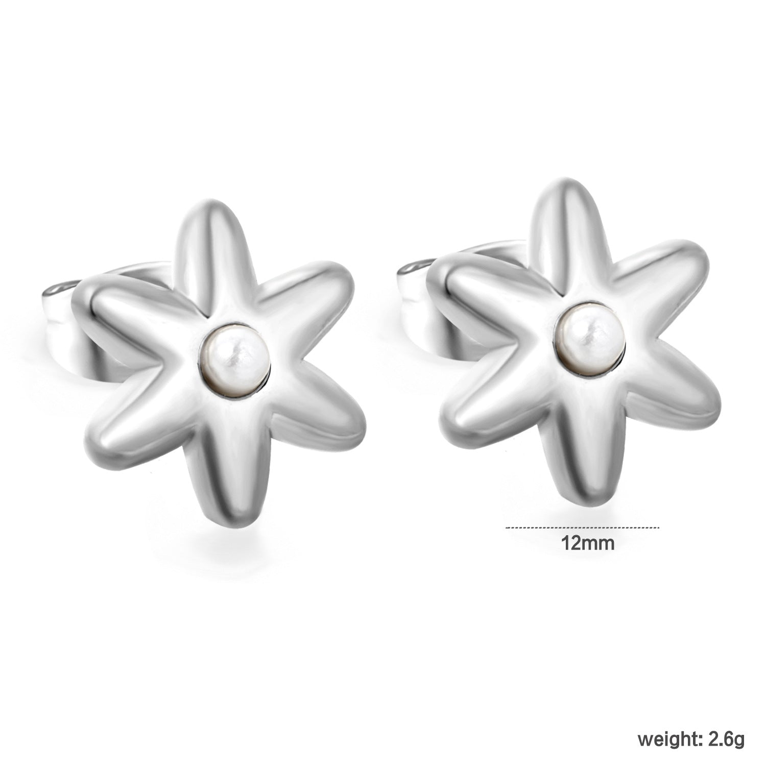Damen Ohrstecker im herzförmigen Design mit funkelnden Akzenten Shop Nory