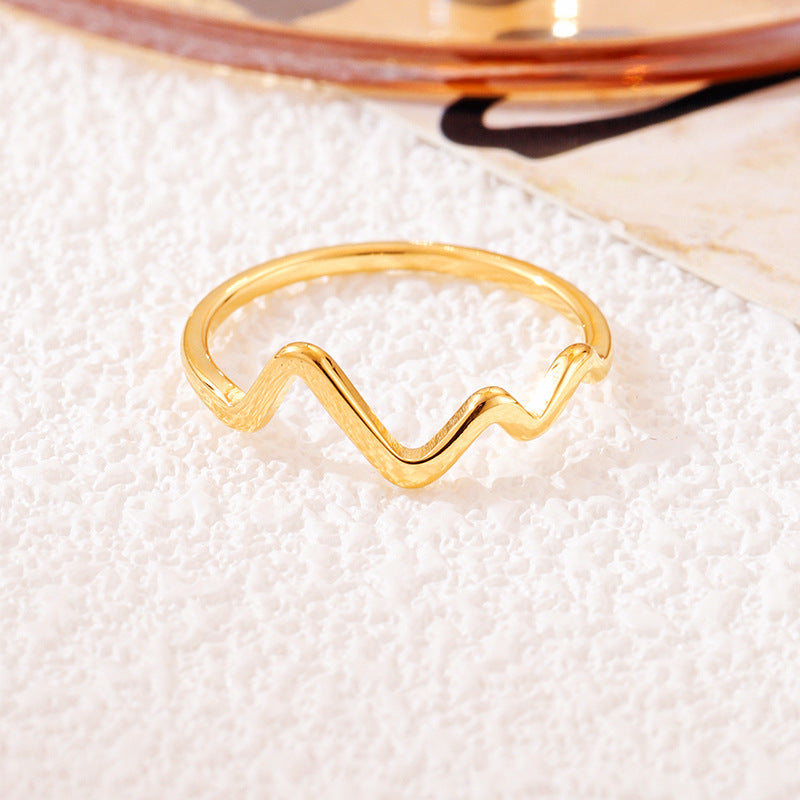 Damen Design Ring mit gewellter Struktur Shop Nory