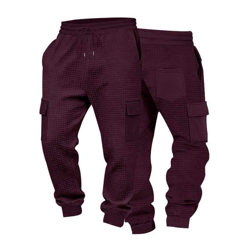 Herren Cargo-Jogginghose mit Waffelstruktur, elastischem Bund und Klappentaschen Shop Nory