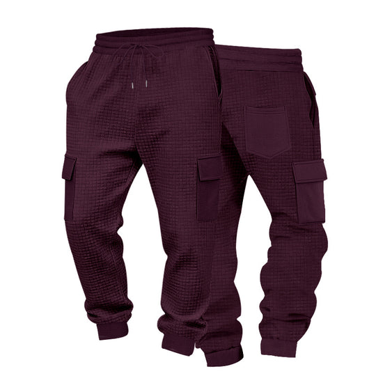 Herren Cargo-Jogginghose mit Waffelstruktur, elastischem Bund und Klappentaschen Shop Nory