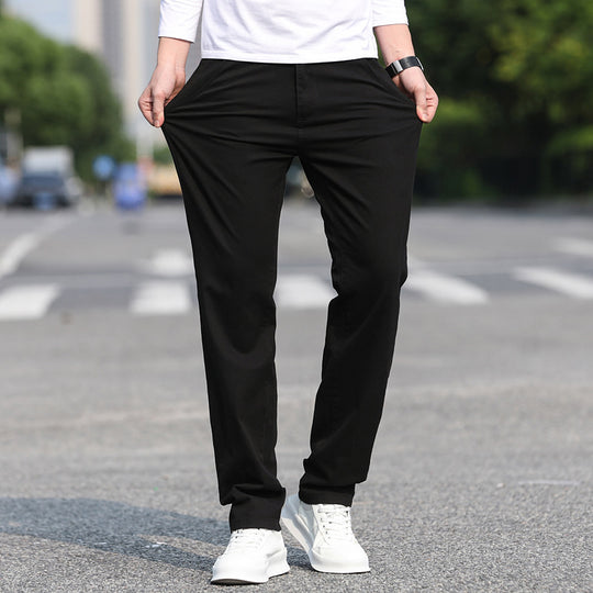 Herren Slim Fit Stretch-Hose mit elastischem Bund und geradem Bein Shop Nory