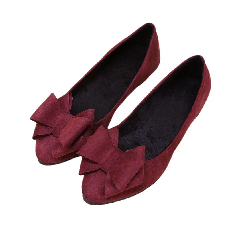 Damen Ballerina mit dekorativen Schleifenapplikationen und bequemer Passform Shopnory