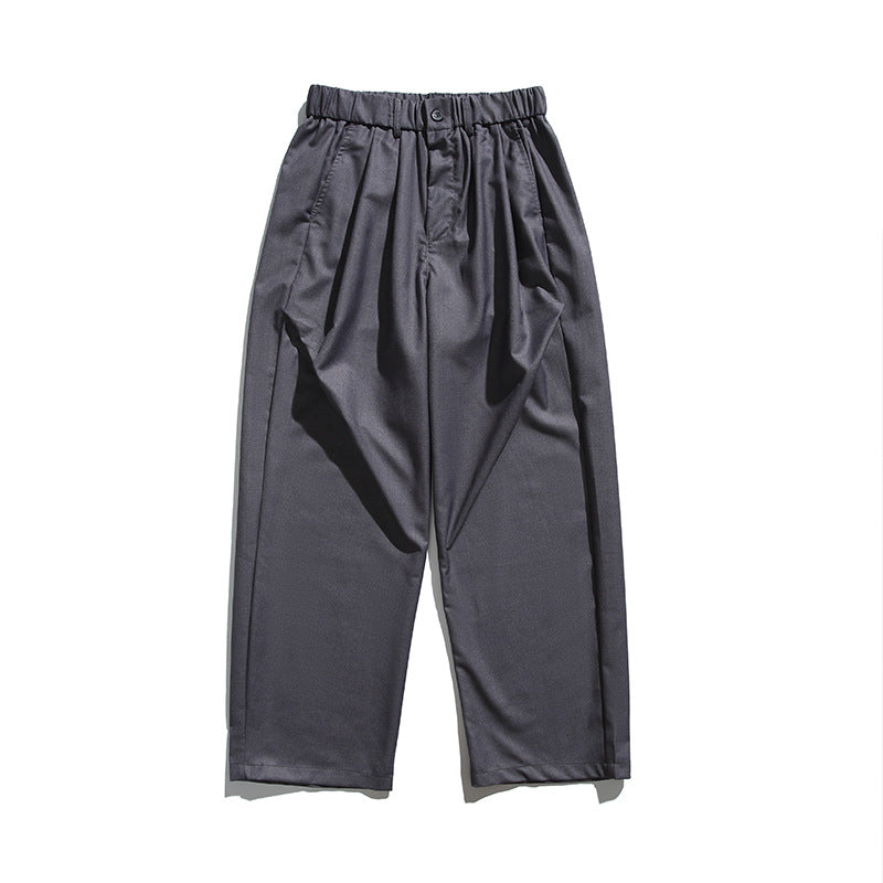 Herren Weite Bundfalten-Hose mit elastischem Tunnelzugbund und Cropped-Schnitt Shop Nory