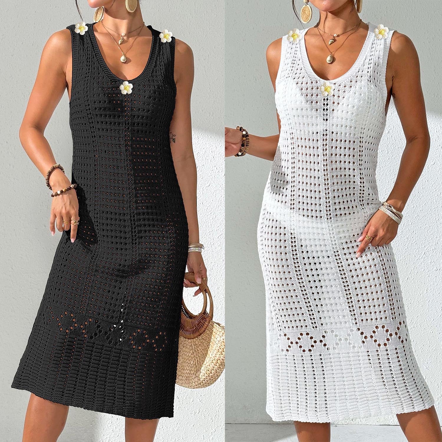 Damen gehäkeltes Freizeitkleid