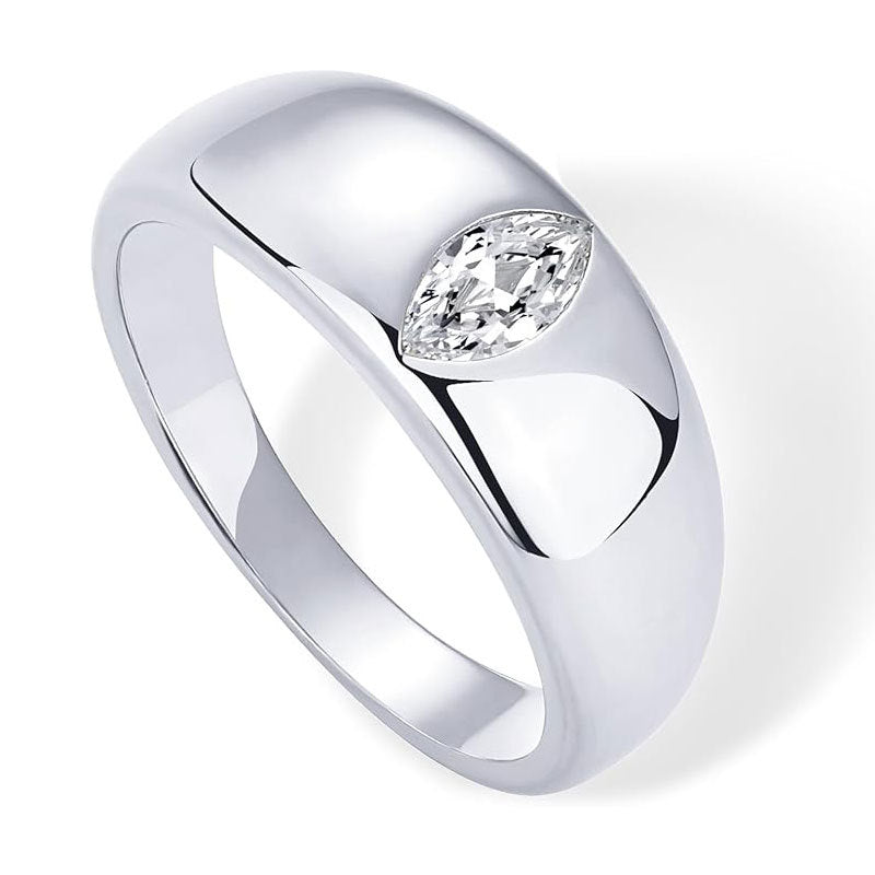 Damen Hochwertiger Ring mit Tropfen-Design und funkelndem Zirkonia Shop Nory
