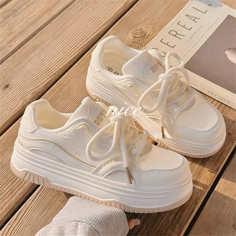 Damen Minimalistische Platform-Sneaker mit gepolstertem Komfortkragen und profilierter Wedgesohle Shop Nory