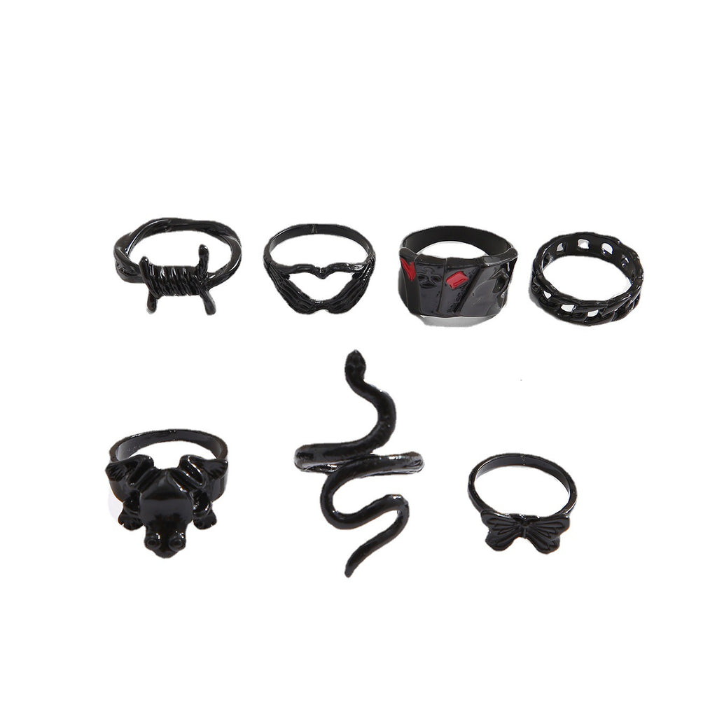 Damen modisches Ring-Set mit stilvollen minimalistischen Designs Shop Nory