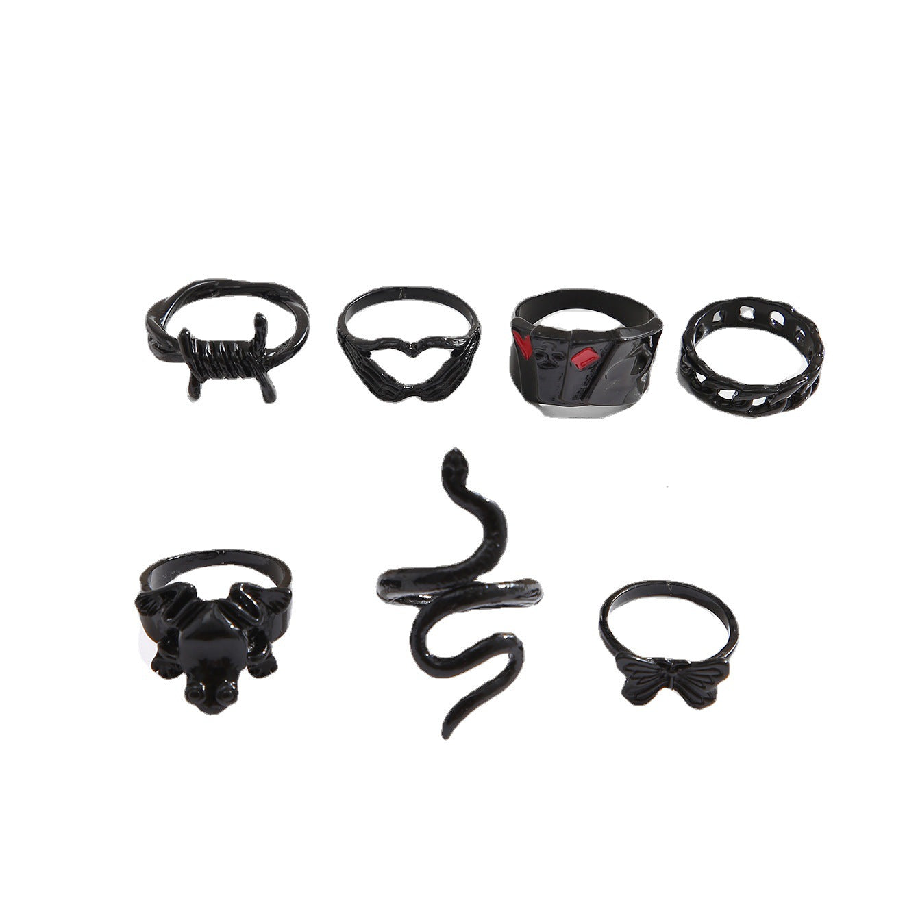 Damen modisches Ring-Set mit stilvollen minimalistischen Designs Shop Nory