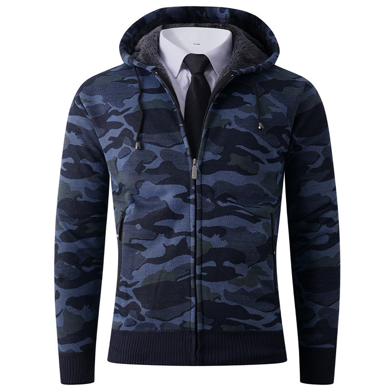 Herren modische Kapuzenjacke mit stylischem Camouflage-Design Shopnory