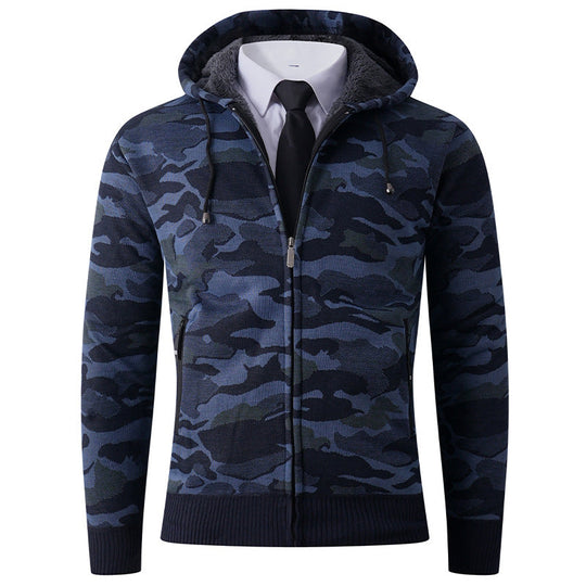 Herren modische Kapuzenjacke mit stylischem Camouflage-Design Shopnory
