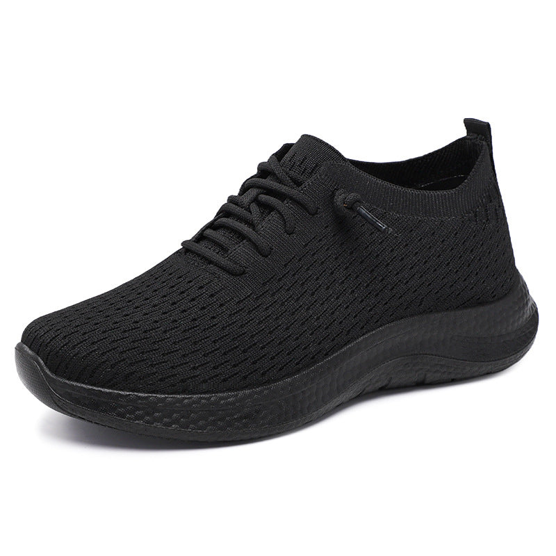 Herren nan atmungsaktiver Strick-Slip-On Sneaker mit sockenähnlichem Schaft, asymmetrischer Zier-Schnürung und stoßdämpfender Ortholite-Einlegesohle Shop Nory