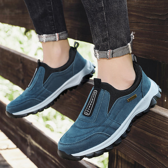 Herren Slipper-Sneaker aus Veloursleder-Optik mit rutschfester Profilsohle Shopy Nory