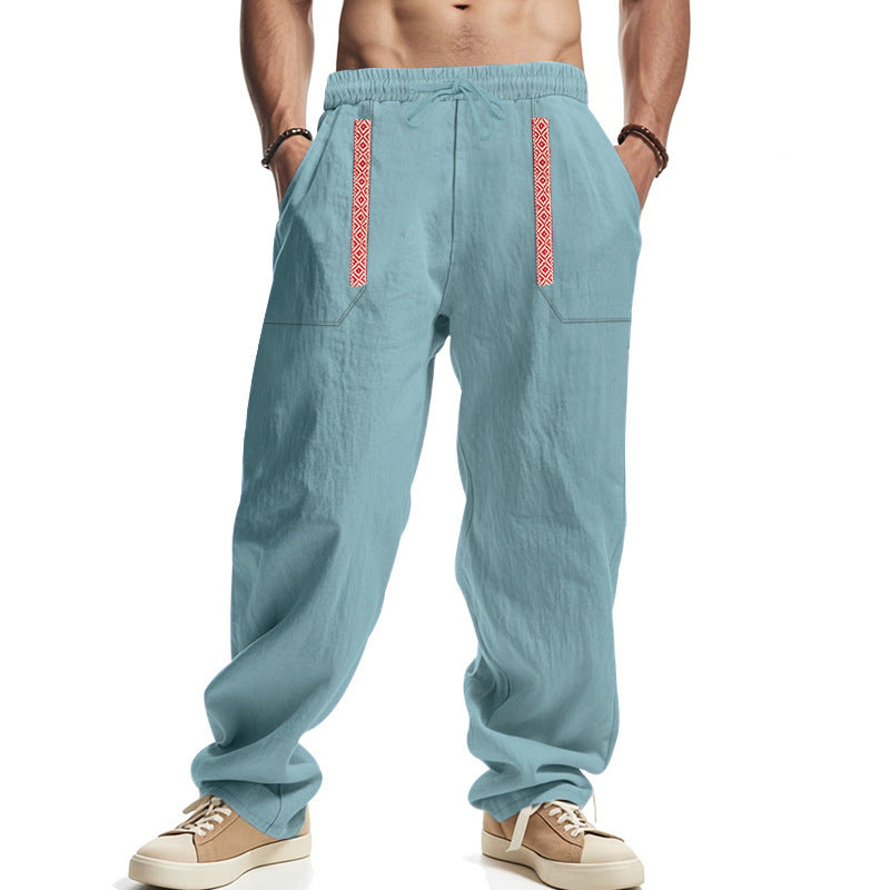 Herren lässige Cargo-Hose mit funktionalen Taschen und elastischem Bund