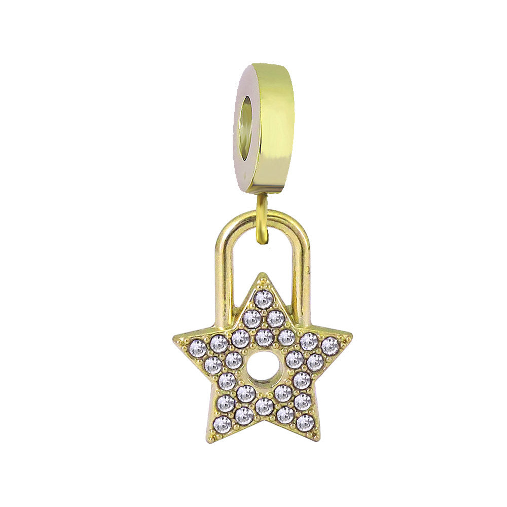 Verspielter Kaktus-Charm Anhänger mit Emaille und Strass