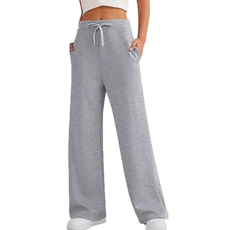 Damen weite Sporthose mit elastischem Bund und praktischen Taschen