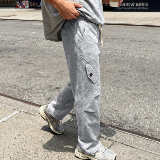 Herren Oversize-Cargo-Hose im Utility-Streetwear-Look mit Tunnelzug und Klappentaschen Shop Nory