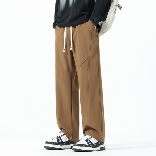 Herren Weite Relaxed‑Fit Freizeithose mit Tunnelzugbund und Teilungsnähten Shop Nory