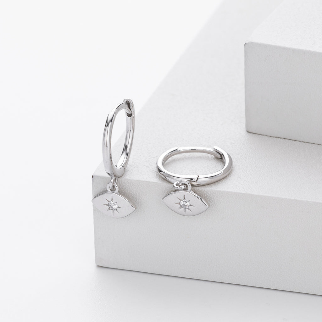 Damen Ohrhänger mit schützendem Augenanhänger aus 925 Sterling Silber Shop Nory
