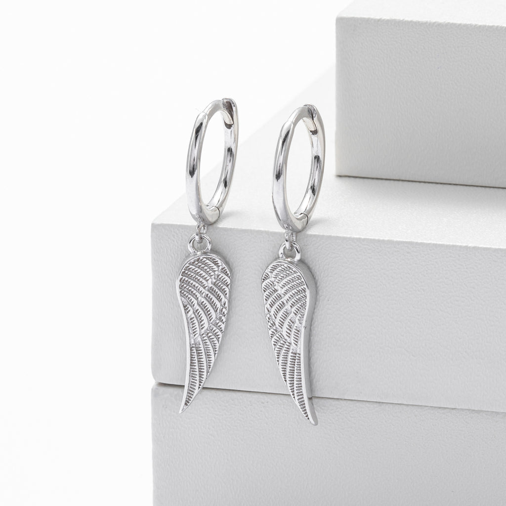 Damen Ohrhänger mit detailliertem Flügel-Design aus hochwertigem 925 Sterling Silber Shop Nory