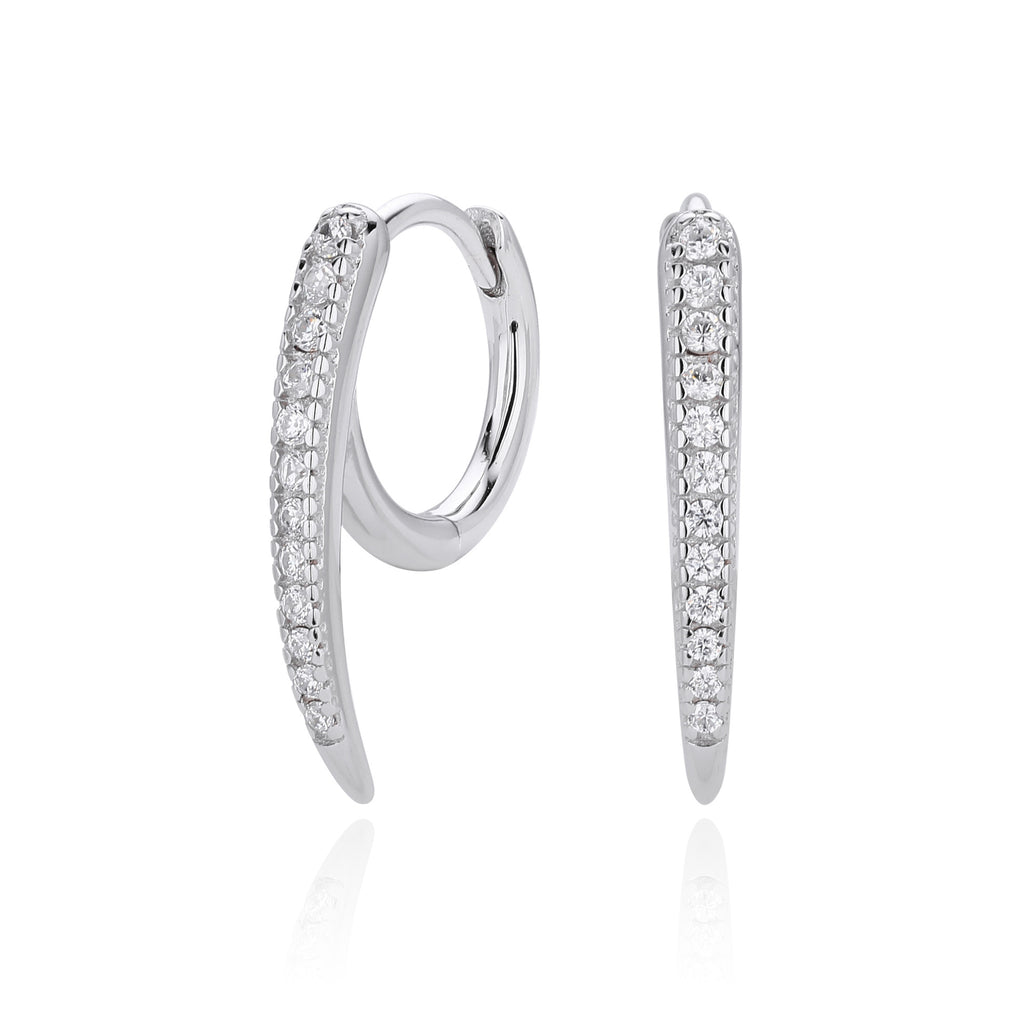 Damen Ohrhänger mit elegantem, spiralförmigem Design und funkelndem Zirkonbesatz Shop Nory