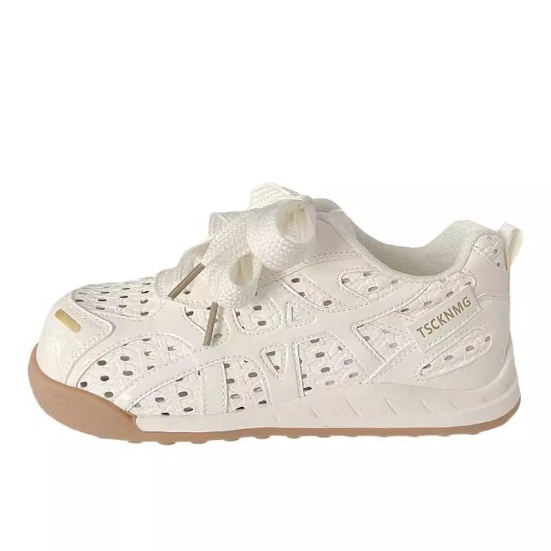 Damen Sportliche Plateau‑Sneaker mit perforiertem Obermaterial und dekorativen Schleifen Shop Nory