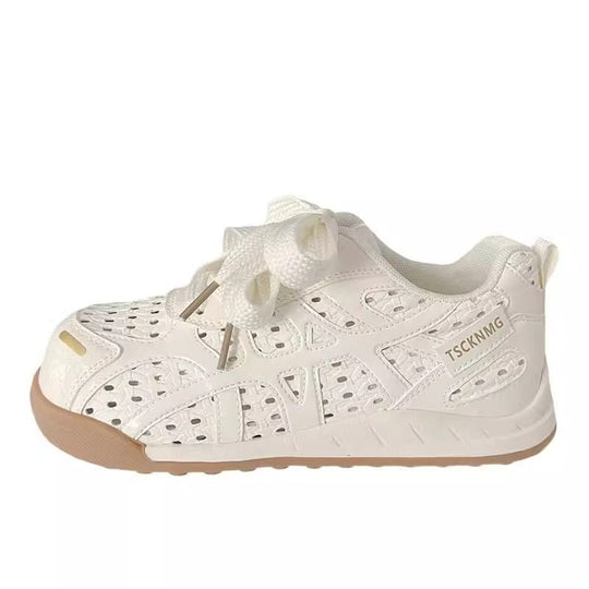 Damen Sportliche Plateau‑Sneaker mit perforiertem Obermaterial und dekorativen Schleifen Shop Nory